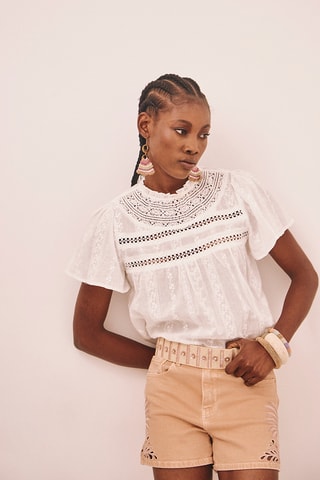 Short en jean Aloha - Beige