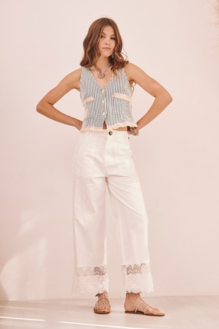 Pantalon droit Beida - Blanc
