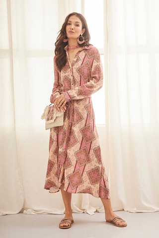 Robe chemise Vesta - Rose