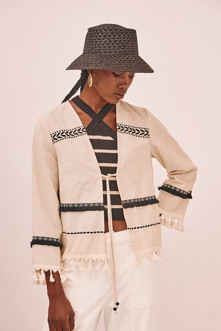 Gilet en lin Kaya - Écru
