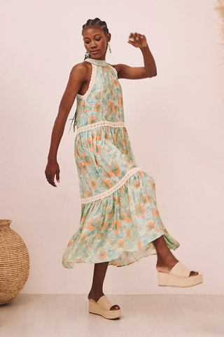 Robe longue Natai - Turquoise