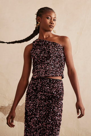 Top asymétrique Bacilius - Rose