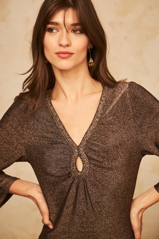 Robe longue Alika - Marron