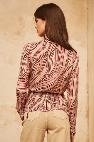 Blouse portefeuille Jayne - Bordeaux