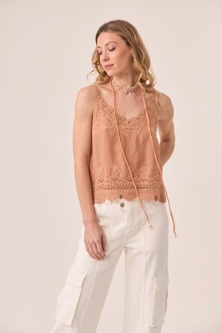 Top Satin - Beige