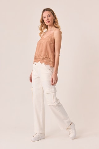 Top Satin - Beige