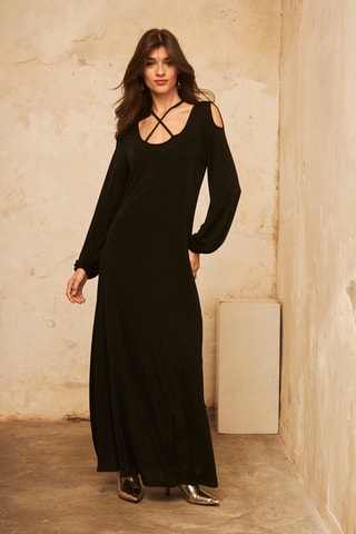 Robe longue Eris - Noir