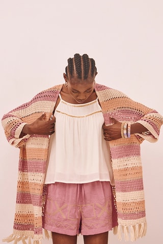 Gilet long Patna - Orange