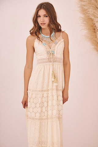 Robe longue Blonde - Écru