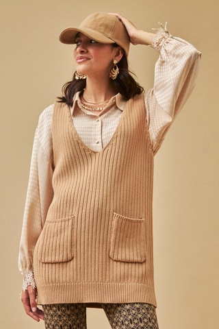 Pull sans manches Kauy - Beige