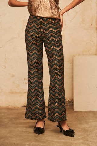 Pantalon flare taille haute Tacami - Vert