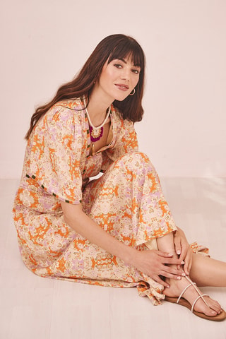 Robe longue Sandara - Rose
