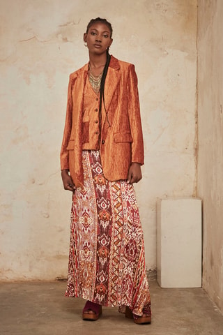 Veste en velours Delia - Rouge