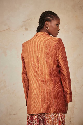 Veste en velours Delia - Rouge