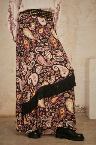 Jupe longue taille haute Ganesa - Noir