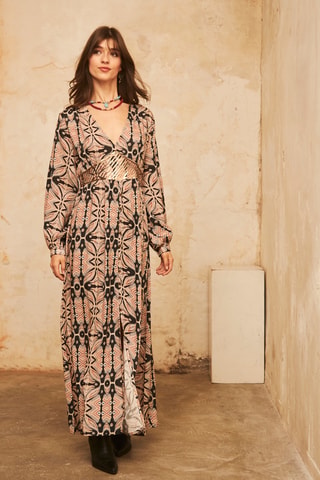 Robe longue Maharani - Noir