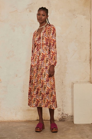 Robe midi Sanjana - Orange