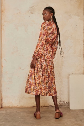 Robe midi Sanjana - Orange