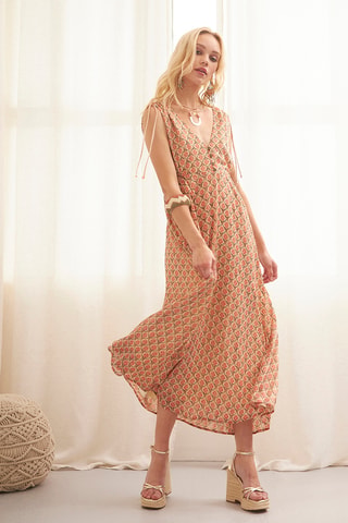 Robe longue Lincol - Rouge