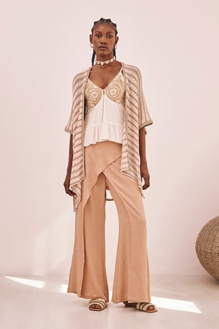 Pantalon taille haute Yori - Beige