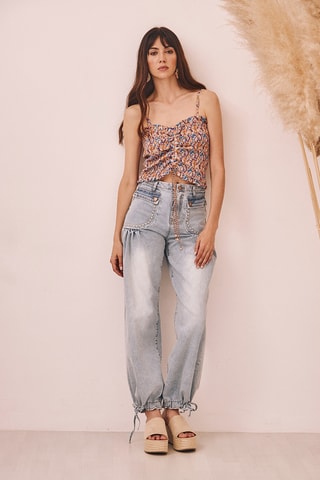 Crop top Yuria - Bleu