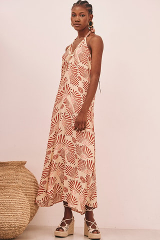 Robe longue Elise - Beige