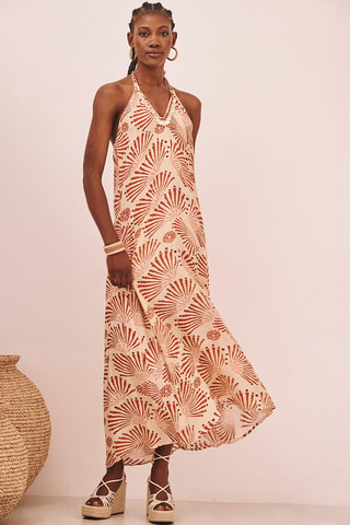 Robe longue Elise - Beige
