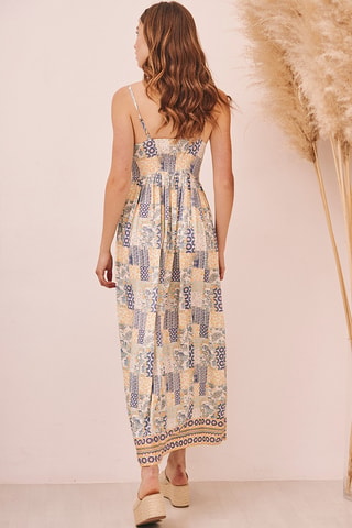 Robe longue Althea - Bleu