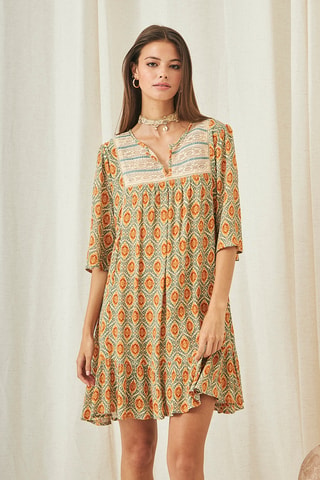 Robe trapèze Fuka - Orange
