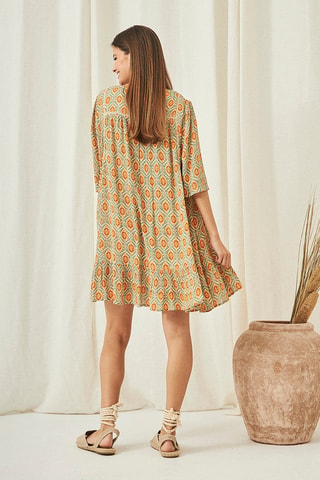 Robe trapèze Fuka - Orange