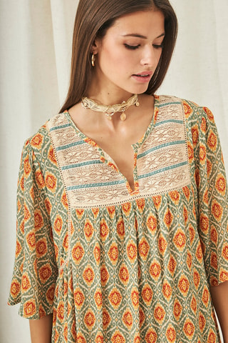 Robe trapèze Fuka - Orange