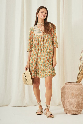 Robe trapèze Fuka - Orange