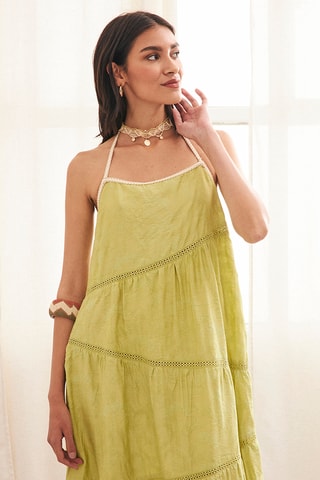 Robe longue Trenza - Vert