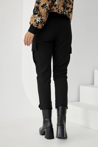 Pantalon cargo taille haute Maylin - Noir