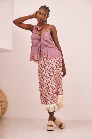 Jupe midi Gaian - Violet