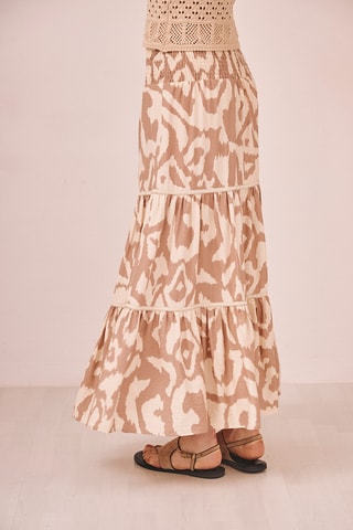 Jupe longue taille haute Seely - Beige