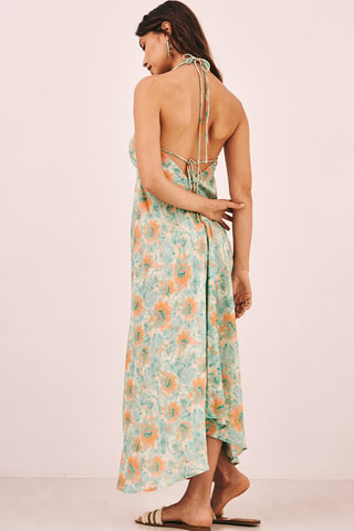 Robe longue Mae - Turquoise