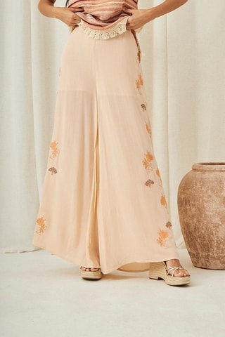 Pantalon palazzo Apis - Beige