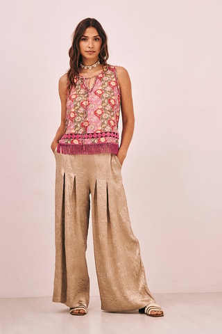Pantalon large Kary - Beige