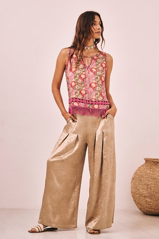 Pantalon large Kary - Beige