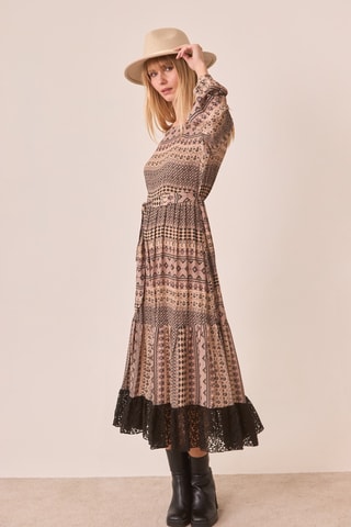 Robe midi Vansi - Beige