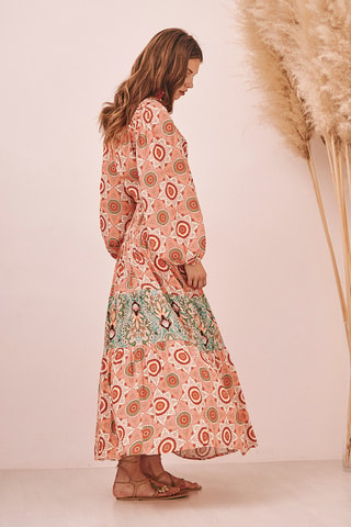 Jupe longue taille haute Ninasia - Orange