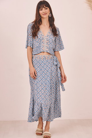 Crop top Narella - Bleu