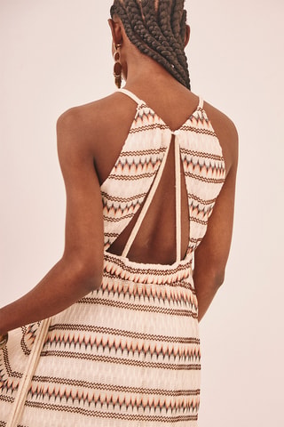 Robe midi sans manches Namo - Beige