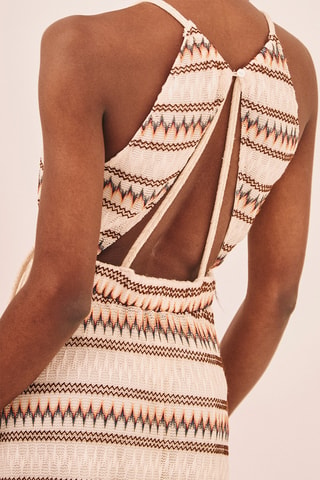 Robe midi sans manches Namo - Beige