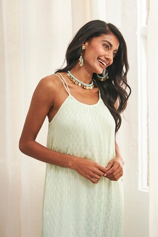 Robe longue dip and die Naldes - Vert