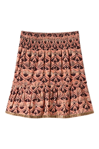 Jupe patineuse taille haute Anturio - Rose