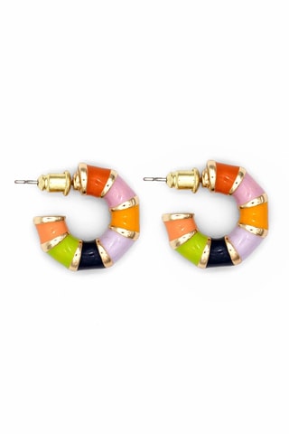Boucles d’oreilles Noema - Orange et mauve
