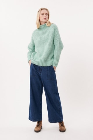 Pull en mohair et laine Noah - Turquoise