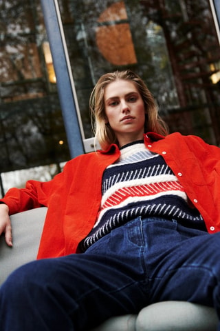 Pull sans manches Line - Bleu marine